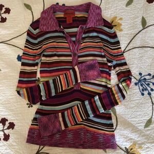 Missoni space dye long sleeve polo